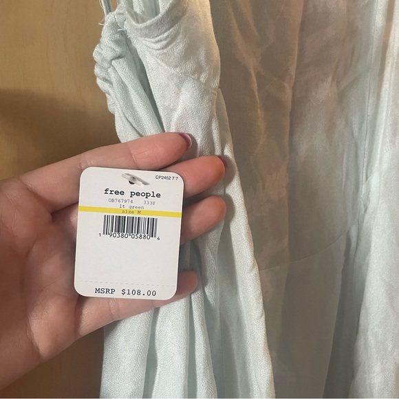 Free People Light Green Floral Maxi Dress - Picture 4 of 5